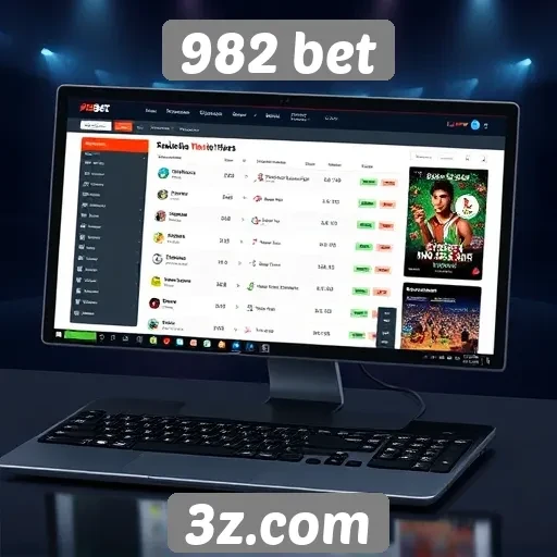 Usabilidade da interface do site 982 bet