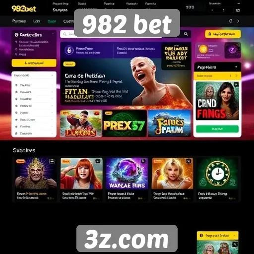 Análise da interface de usuário do site 982 bet